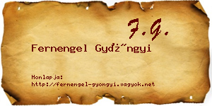 Fernengel Gyöngyi névjegykártya