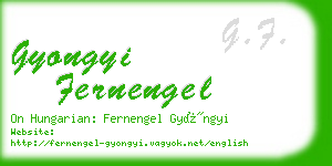 gyongyi fernengel business card